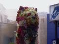 The floral sculpture outside the Guggenheim
