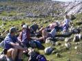 Cheese sandwiches outside the Refugio