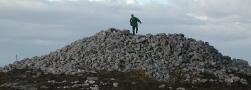 Willie on the smaller cairn