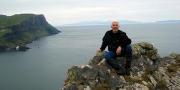 Above Talisker Bay with Rum and Canna in the background