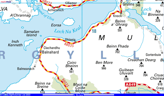 Location map of Ben More Mull