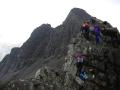 Ascending the 'Bad Step' between Am Basteir and Sgurr nan Gillean