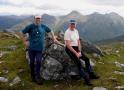 On the summit of Sgurr Mhic Bharraich on Sunday with the 5 Sisters in the background