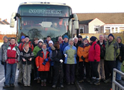 A group of 38 walkers about to leave Annbank on the River Ayr Way