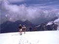 Nearing the summit of the Wilder Freiger in the Stubai Alps